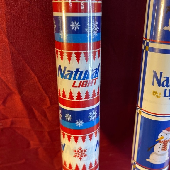 3 Extra Large Rolls of Natural Light Beer Holiday Wrapping Paper 60 Sq Feet Each - Picture 6 of 6